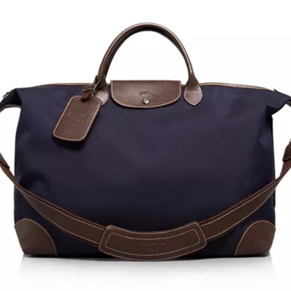 Blue Longchamp Boxford Large Travel Bag